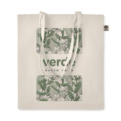 Vue Sac shopping en coton organique - Zimde de couleur marron| Krokrodeal