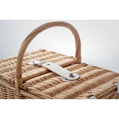 Vue Panier pique-nique en osier 4 - Mimbre plus de couleur marron| Krokrodeal