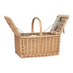 Vue Panier pique-nique en osier 4 - Mimbre plus de couleur marron| Krokrodeal