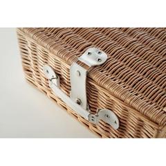 Vue Panier pique-nique en osier 4 - Mimbre plus de couleur marron| Krokrodeal