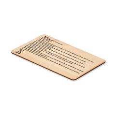 Vue Carte RFID bambou - Custos + de couleur marron| Krokrodeal
