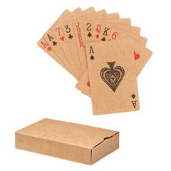 Vue Cartes à jouer papier recyclé - Aruba + de couleur marron| Krokrodeal