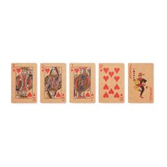Vue Cartes à jouer papier recyclé - Aruba + de couleur marron| Krokrodeal
