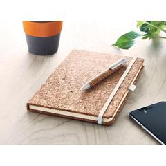 Vue Carnet A5 en liège - Suber set de couleur marron| Krokrodeal