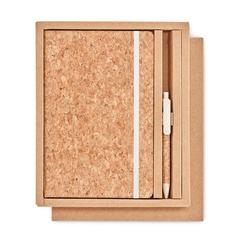 Vue Carnet A5 en liège - Suber set de couleur marron| Krokrodeal