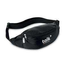 Vue Sac banane en RPET 210D - Hulabag de couleur noir| Krokrodeal