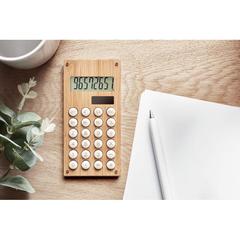 Vue Calculatrice 8 chiffres - Calcubam de couleur marron| Krokrodeal