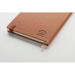 Vue Carnet A5 ligné en PU recyclé - Baobab de couleur marron| Krokrodeal