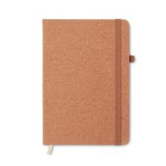 Vue Carnet A5 ligné en PU recyclé - Baobab de couleur marron| Krokrodeal