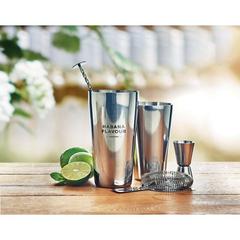 Vue Set pour cocktail en inox - Boston de couleur gris| Krokrodeal