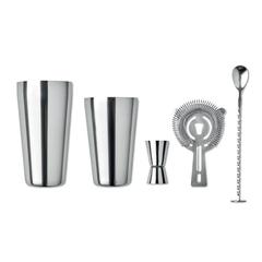 Vue Set pour cocktail en inox - Boston de couleur gris| Krokrodeal