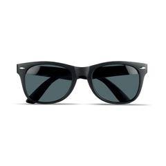 Vue Lunettes de soleil liège - Paloma de couleur noir| Krokrodeal