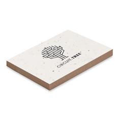 Vue Bloc notes couverture à planter - Grow me de couleur blanc| Krokrodeal