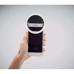 Vue Lampe portable pour selfie - Helie de couleur noir| Krokrodeal