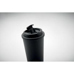 Vue Gobelet double paroi 450 ml - Tuesday de couleur noir| Krokrodeal