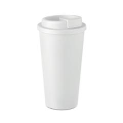 Vue Gobelet double paroi 450 ml - Tuesday de couleur blanc| Krokrodeal