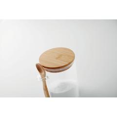 Vue Bocal verre avec couvercle - Borospoon de couleur blanc| Krokrodeal