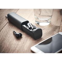Vue Écouteurs TWS avec support - Eartubes de couleur noir| Krokrodeal