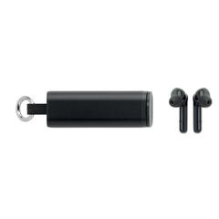 Vue Écouteurs TWS avec support - Eartubes de couleur noir| Krokrodeal