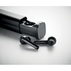 Vue Écouteurs TWS avec support - Eartubes de couleur noir| Krokrodeal