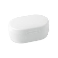 Vue Écouteurs TWS en ABS recyclé - Rwing de couleur blanc| Krokrodeal