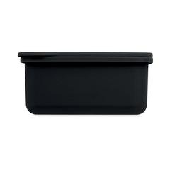 Vue Boîte à lunch avec couverts - Sunday de couleur noir| Krokrodeal