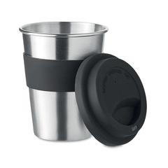 Vue Gobelet en acier inox. 350ml - Irmug de couleur noir| Krokrodeal