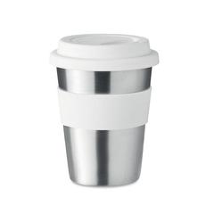 Vue Gobelet en acier inox. 350ml - Irmug de couleur blanc| Krokrodeal