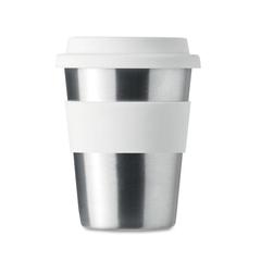 Vue Gobelet en acier inox. 350ml - Irmug de couleur blanc| Krokrodeal
