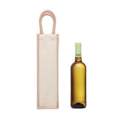 Vue Sac en jute pour une bouteille - Campo di vino de couleur marron| Krokrodeal