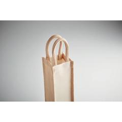 Vue Sac en jute pour une bouteille - Campo di vino de couleur marron| Krokrodeal
