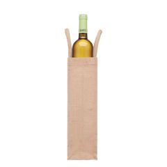 Vue Sac en jute pour une bouteille - Campo di vino de couleur marron| Krokrodeal