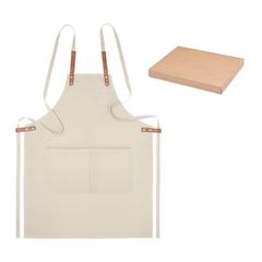 Vue Tablier coton orga. 340 gr/m². - Nagpur de couleur marron| Krokrodeal