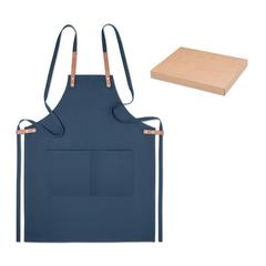 Vue Tablier coton orga. 340 gr/m². - Nagpur colour de couleur bleu| Krokrodeal