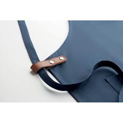 Vue Tablier coton orga. 340 gr/m². - Nagpur colour de couleur bleu| Krokrodeal