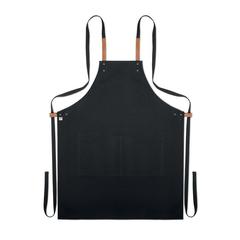 Vue Tablier coton orga. 340 gr/m². - Nagpur colour de couleur noir| Krokrodeal