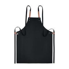 Vue Tablier coton orga. 340 gr/m². - Nagpur colour de couleur noir| Krokrodeal
