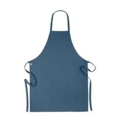 Vue Tablier coton orga. 200 gr/m² - Raipur colour de couleur bleu| Krokrodeal