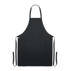 Vue Tablier coton orga. 200 gr/m² - Raipur colour de couleur noir| Krokrodeal