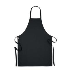 Vue Tablier coton orga. 200 gr/m² - Raipur colour de couleur noir| Krokrodeal
