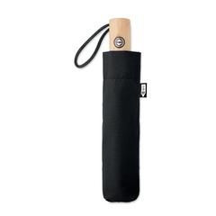 Vue Parapluie 190T RPET de 23'' - Leeds de couleur noir| Krokrodeal