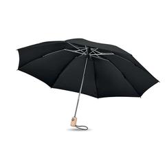Vue Parapluie 190T RPET de 23'' - Leeds de couleur noir| Krokrodeal