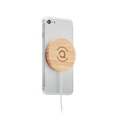 Vue Chargeur sans fil magnétique - Rundo mag de couleur marron| Krokrodeal
