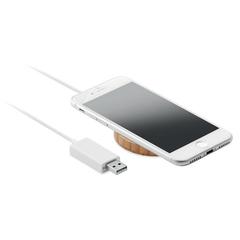 Vue Chargeur sans fil magnétique - Rundo mag de couleur marron| Krokrodeal
