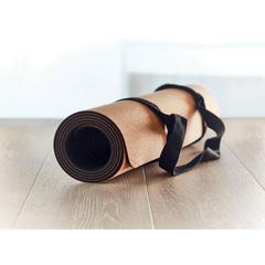 Vue Tapis de yoga en liège - Savasana de couleur marron| Krokrodeal