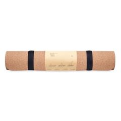Vue Tapis de yoga en liège - Savasana de couleur marron| Krokrodeal
