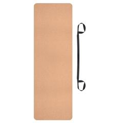Vue Tapis de yoga en liège - Savasana de couleur marron| Krokrodeal
