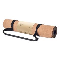 Vue Tapis de yoga en liège - Savasana de couleur marron| Krokrodeal