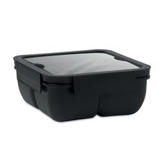 Vue Lunch box avec couverts 600ml - Saturday de couleur noir| Krokrodeal
