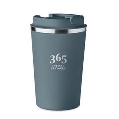 Vue Gobelet à double paroi 350 ml - Brace de couleur bleu| Krokrodeal